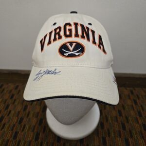 Zephyr Virginia Cavaliers Strapback Hat White NCAA College Cap Signed Autograph